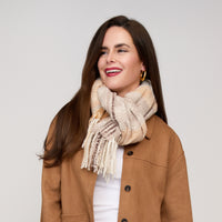 Plaid Scarf Fringe Tartan Brushed Acrylic Callen Wrap