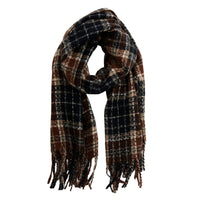 Plaid Scarf Classic Fringe Brushed Acrylic Rory Wrap