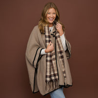 Plaid Scarf Classic Fringe Brushed Acrylic Rory Wrap