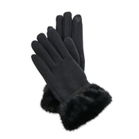Winter Gloves Knit Faux Fur Trim Touchscreen Jemme Gloves
