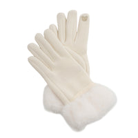 Winter Gloves Knit Faux Fur Trim Touchscreen Jemme Gloves
