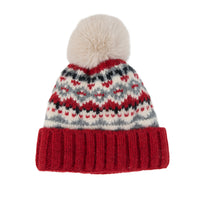 Winter Hat Pom Beanie Fair Isle Aspen Sweater Knit
