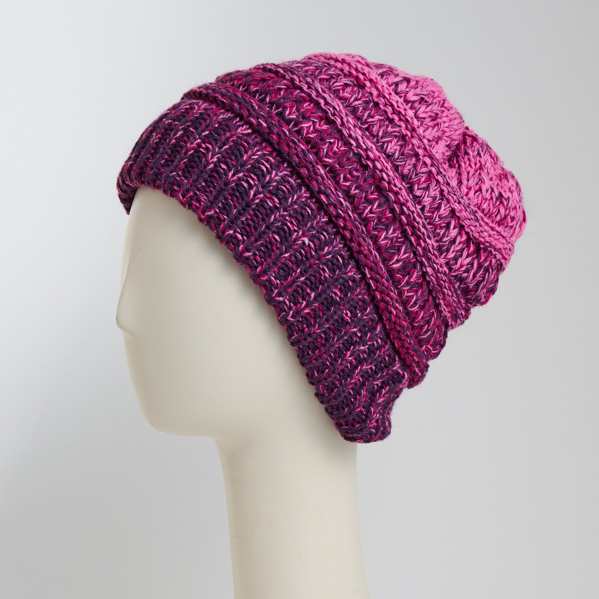 Winter Hat Crochet Knit Beanie Ombre Hadley