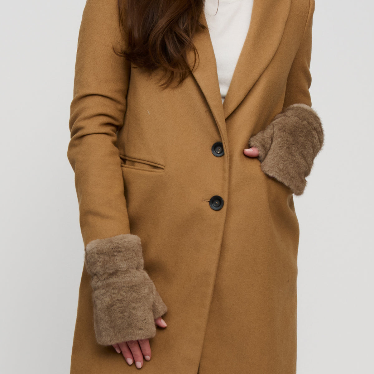 Fingerless Glove Faux Fur Elli Winter Accessory
