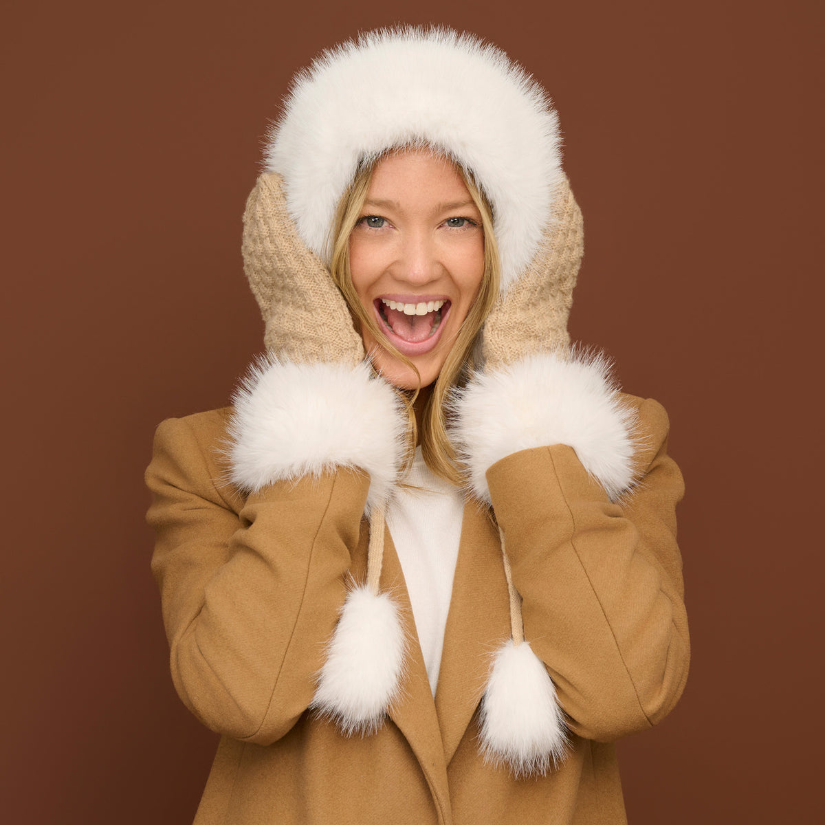 Winter Hat Assortment Faux Fur Pom & Tassel Natalie