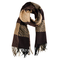 Animal Print Scarf Plaid Fringe Leni