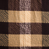 Animal Print Scarf Plaid Fringe Leni