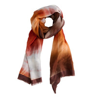 Ombre Scarf Fashion Lightweight Fringe Raw Edge Elison Wrap