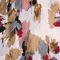 Floral Scarf Lightweight Raw Edge Laurel Wrap