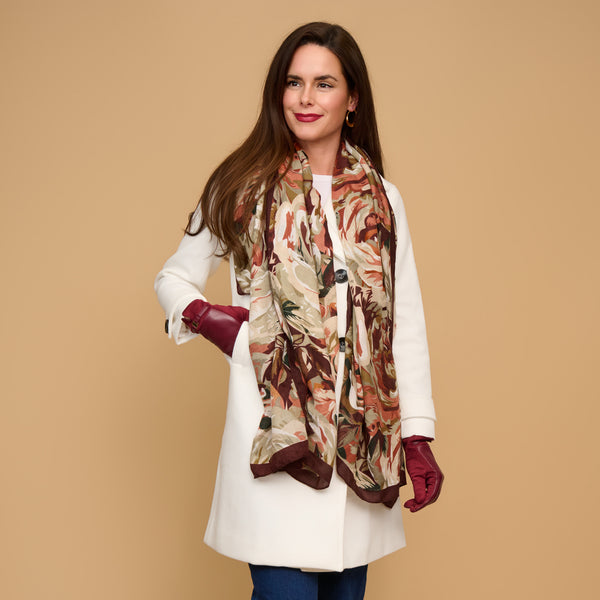 Rose Scarf Lightweight Floral Celina Wrap