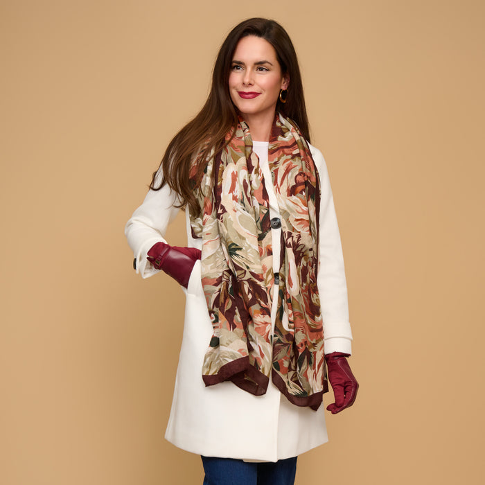 Rose Scarf Lightweight Floral Celina Wrap