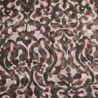 Abstract Scarf Vibrant Print Lightweight Raw Edge Jones Wrap