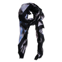 Abstract Scarf Raw Edge Lightweight Raya Wrap