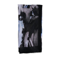Abstract Scarf Raw Edge Lightweight Raya Wrap