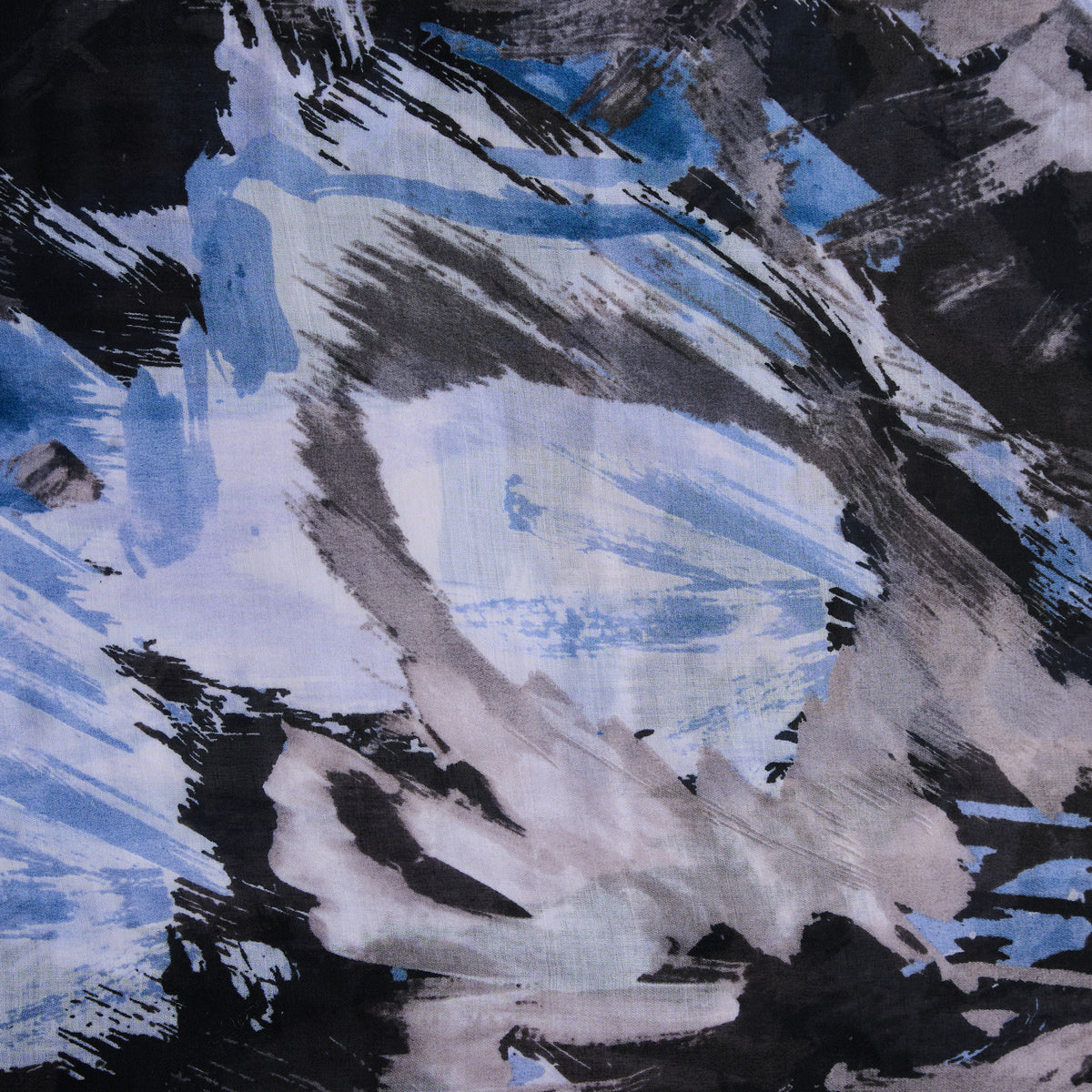 Abstract Scarf Raw Edge Lightweight Raya Wrap