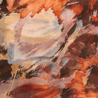 Abstract Scarf Raw Edge Lightweight Raya Wrap