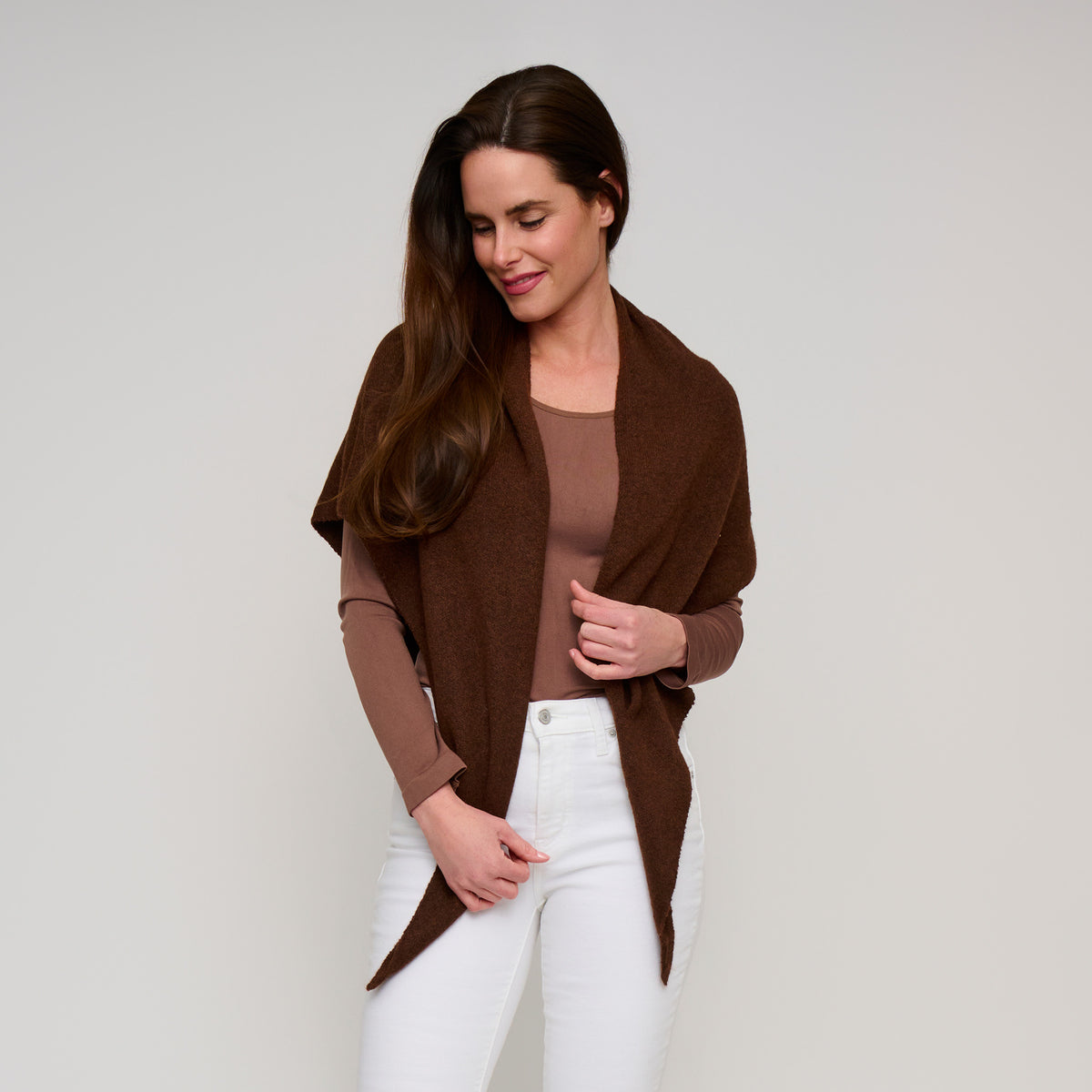 Open Wrap Shawl Jules Fashion Scarf with Loop