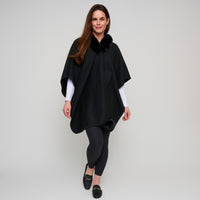 Open Front Wrap One Size Faux Fur Collar Kelsie Shawl