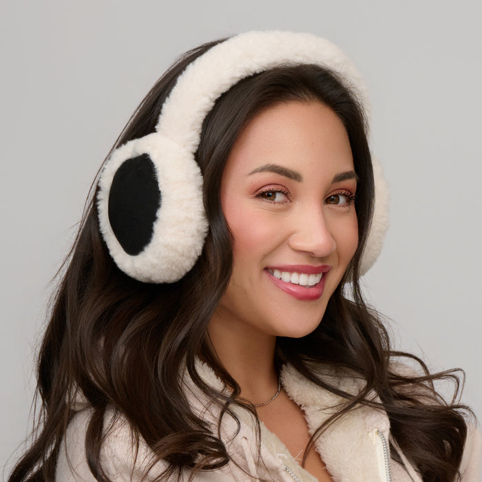 Winter Earmuff Sherpa Lined Faux Suede Riley