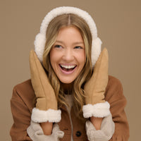 Winter Mitten Sherpa Lined Faux Suede Riley