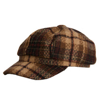 Newsboy Hat Plaid Check Adjustable Taran