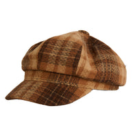 Newsboy Hat Plaid Check Adjustable Taran