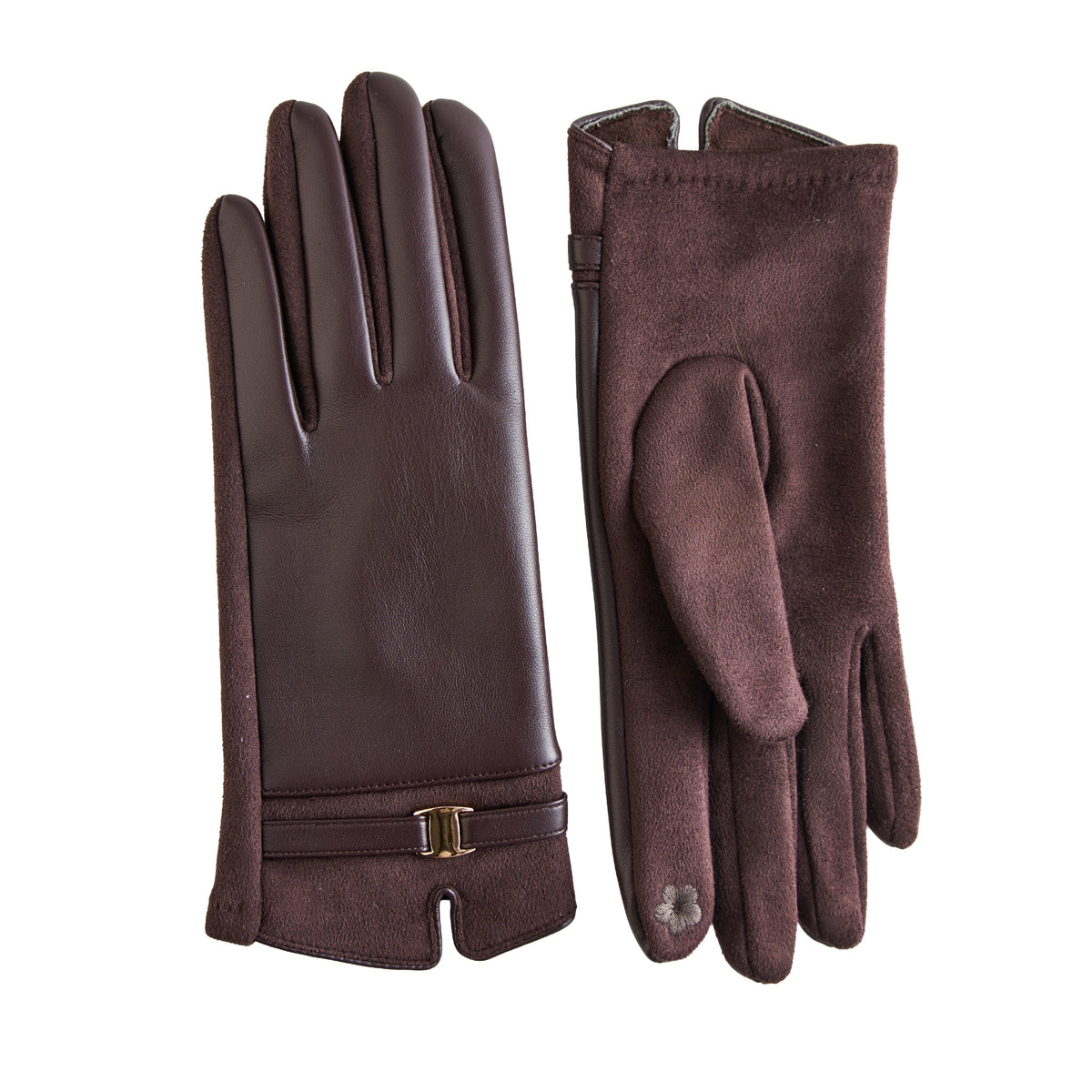 Winter Glove Vegan Leather Buckle Touchscreen Brynn