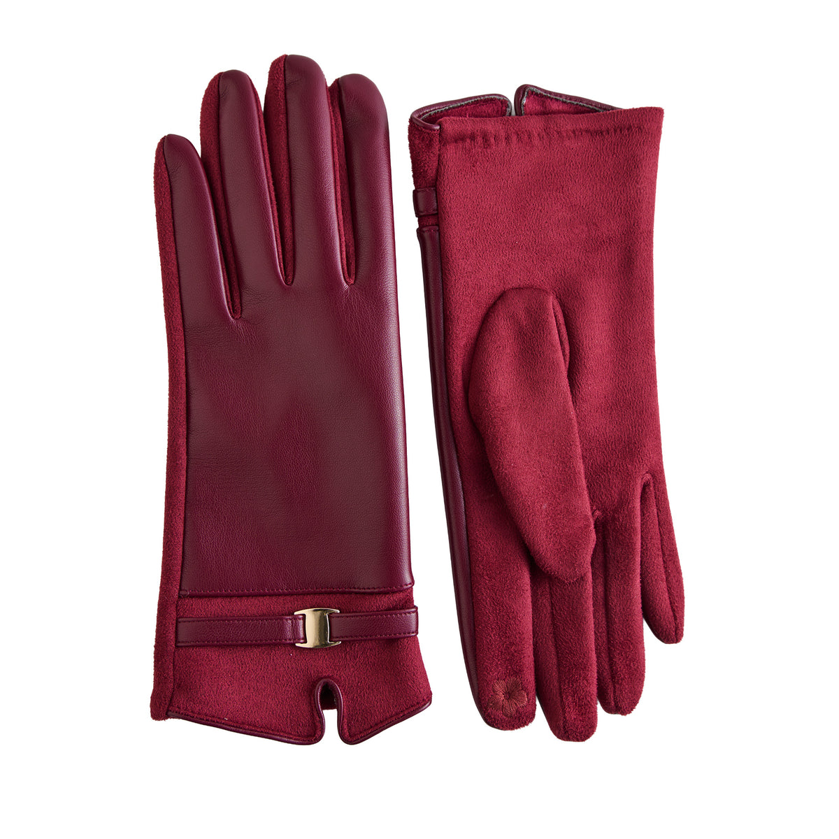 Winter Glove Vegan Leather Buckle Touchscreen Brynn