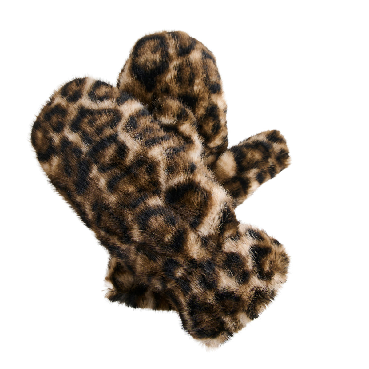 Leopard Print Mittens Faux Fur Roxy Winter Mittens