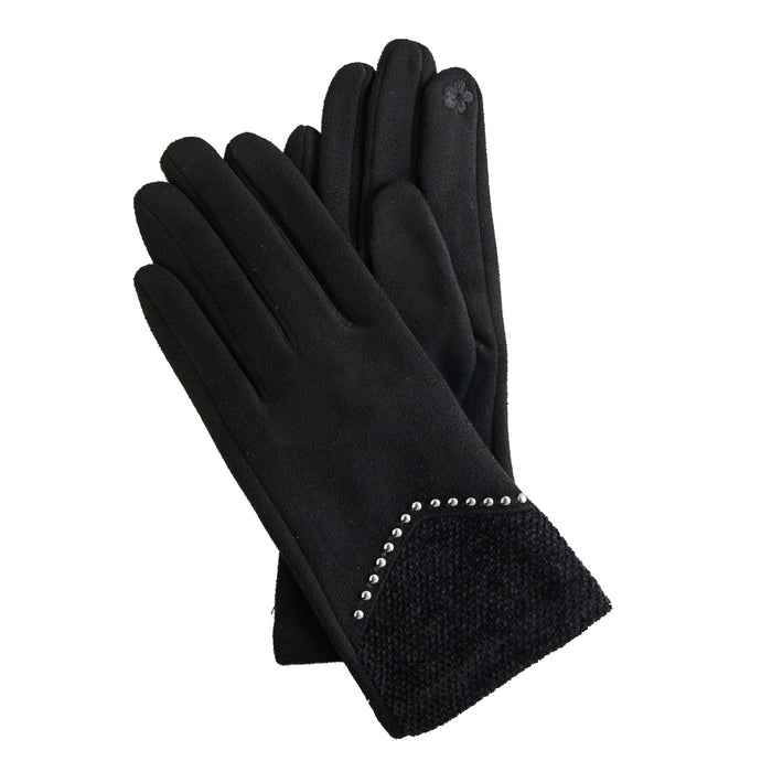 Winter Gloves Studded Faux Suede Vienne Touchscreen