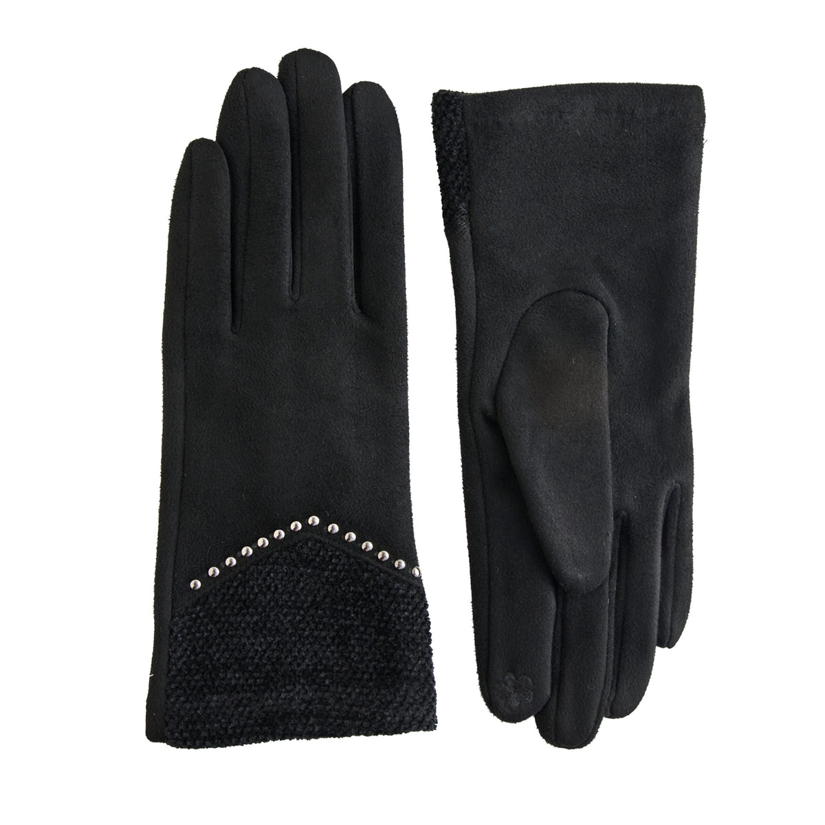 Winter Gloves Studded Faux Suede Vienne Touchscreen