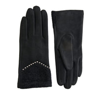 Winter Gloves Studded Faux Suede Vienne Touchscreen