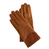 Winter Gloves Studded Faux Suede Vienne Touchscreen