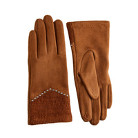 Winter Gloves Studded Faux Suede Vienne Touchscreen