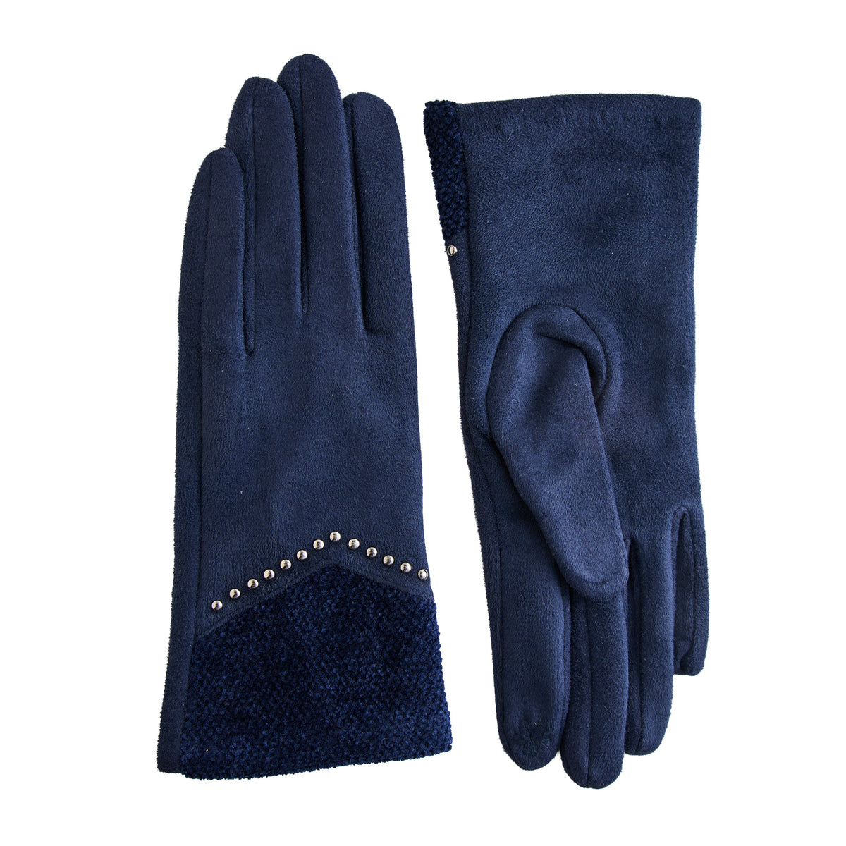 Winter Gloves Studded Faux Suede Vienne Touchscreen