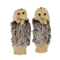 Hedgehog Critter Mittens Winter Knit Gloves