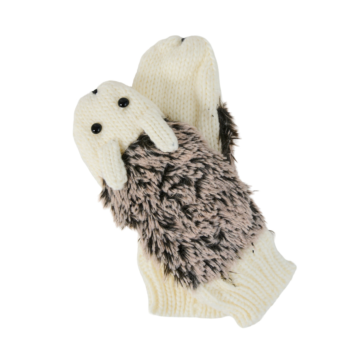 Hedgehog Critter Mittens Winter Knit Gloves