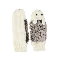 Hedgehog Critter Mittens Winter Knit Gloves