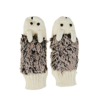 Hedgehog Critter Mittens Winter Knit Gloves