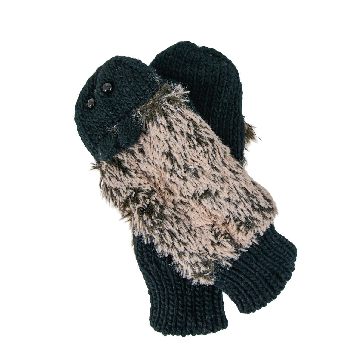 Hedgehog Critter Mittens Winter Knit Gloves