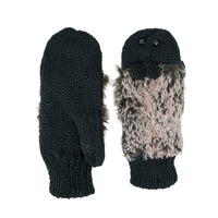 Hedgehog Critter Mittens Winter Knit Gloves