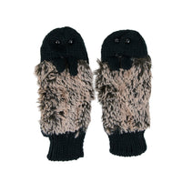 Hedgehog Critter Mittens Winter Knit Gloves
