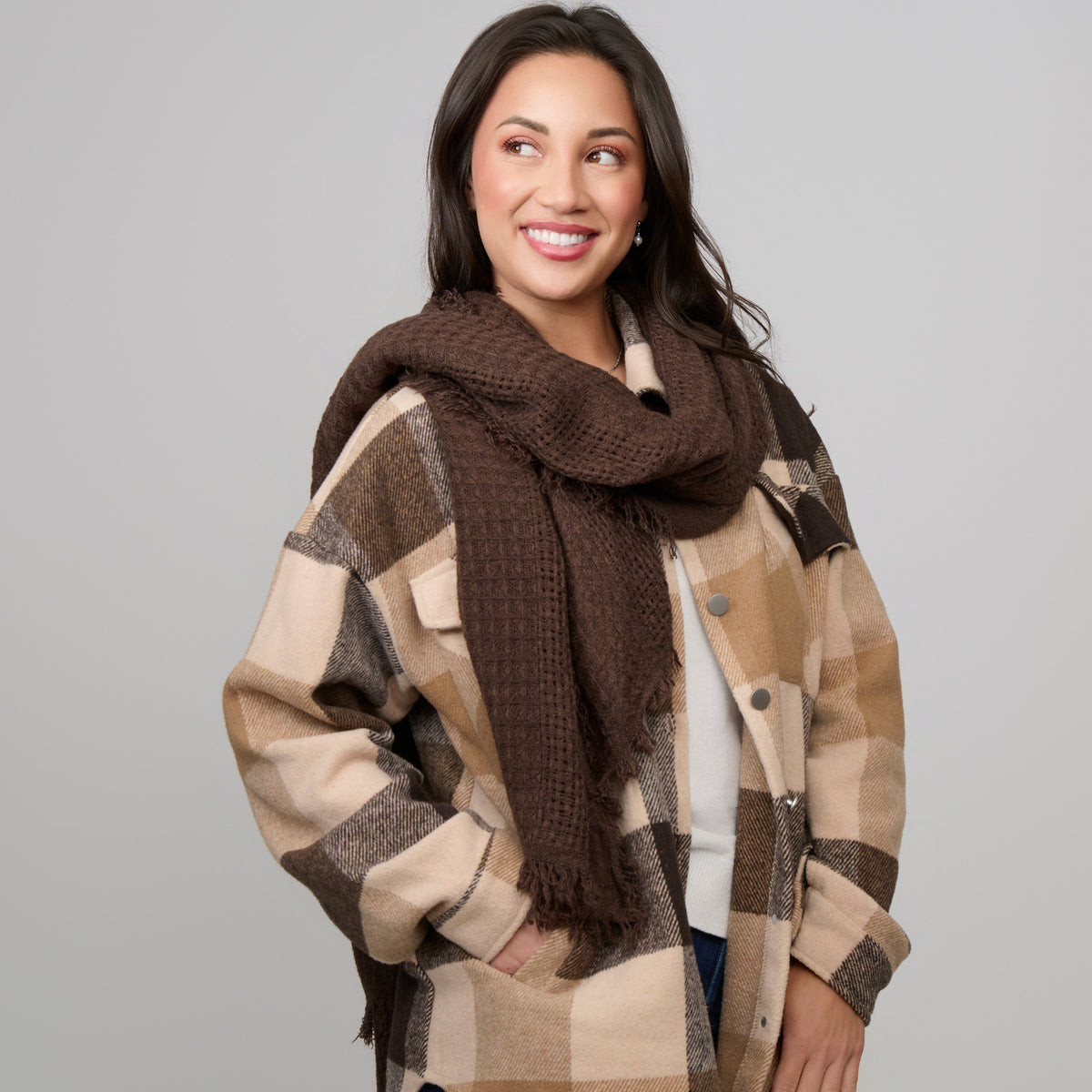 Fashion Scarf Lightweight Fringe Asher Wrap