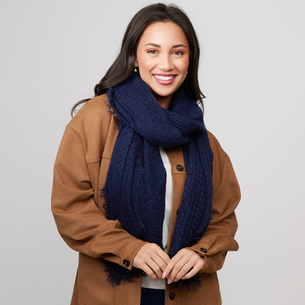 Fashion Scarf Lightweight Fringe Asher Wrap