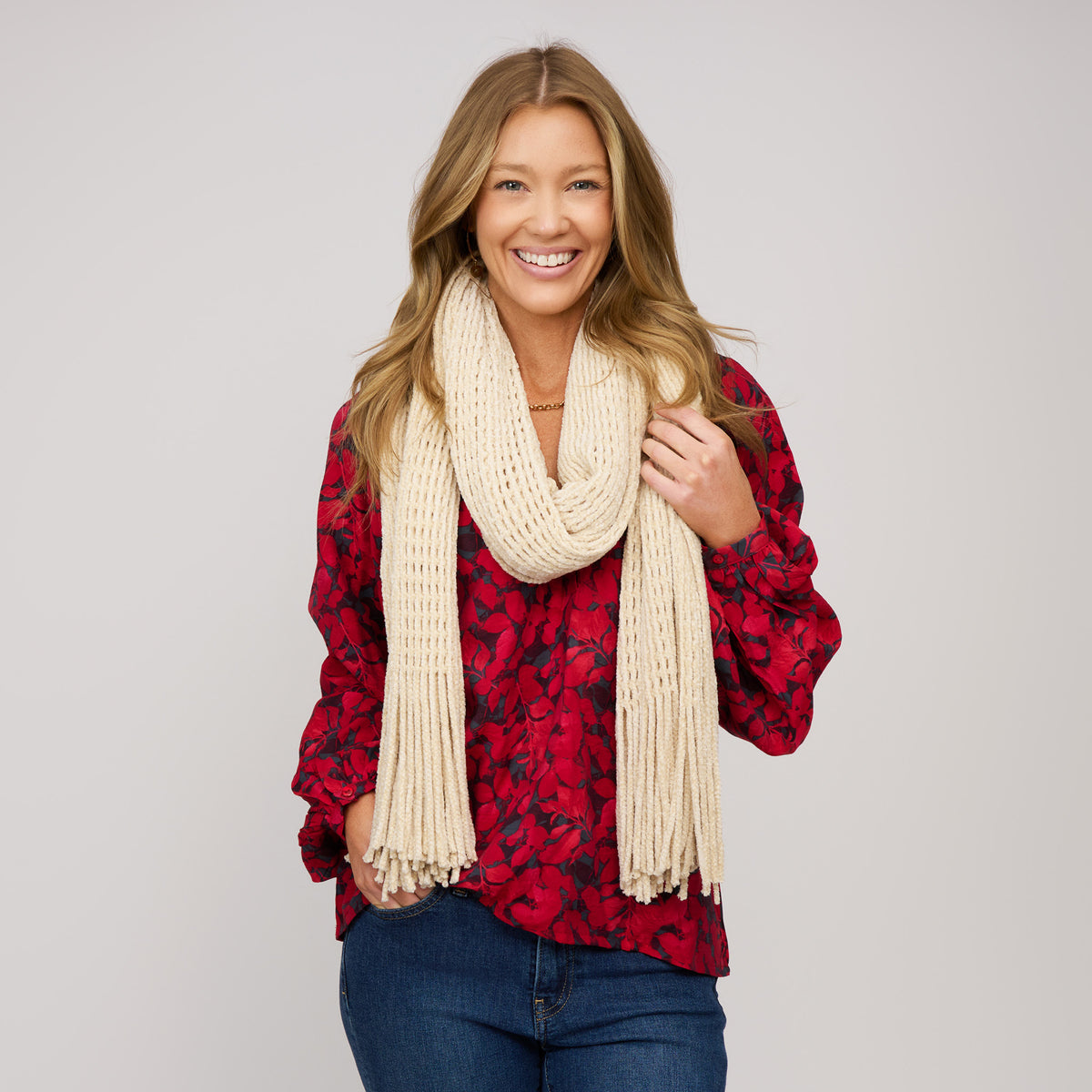 Chenille Fringe Scarf Charli Winter Wrap
