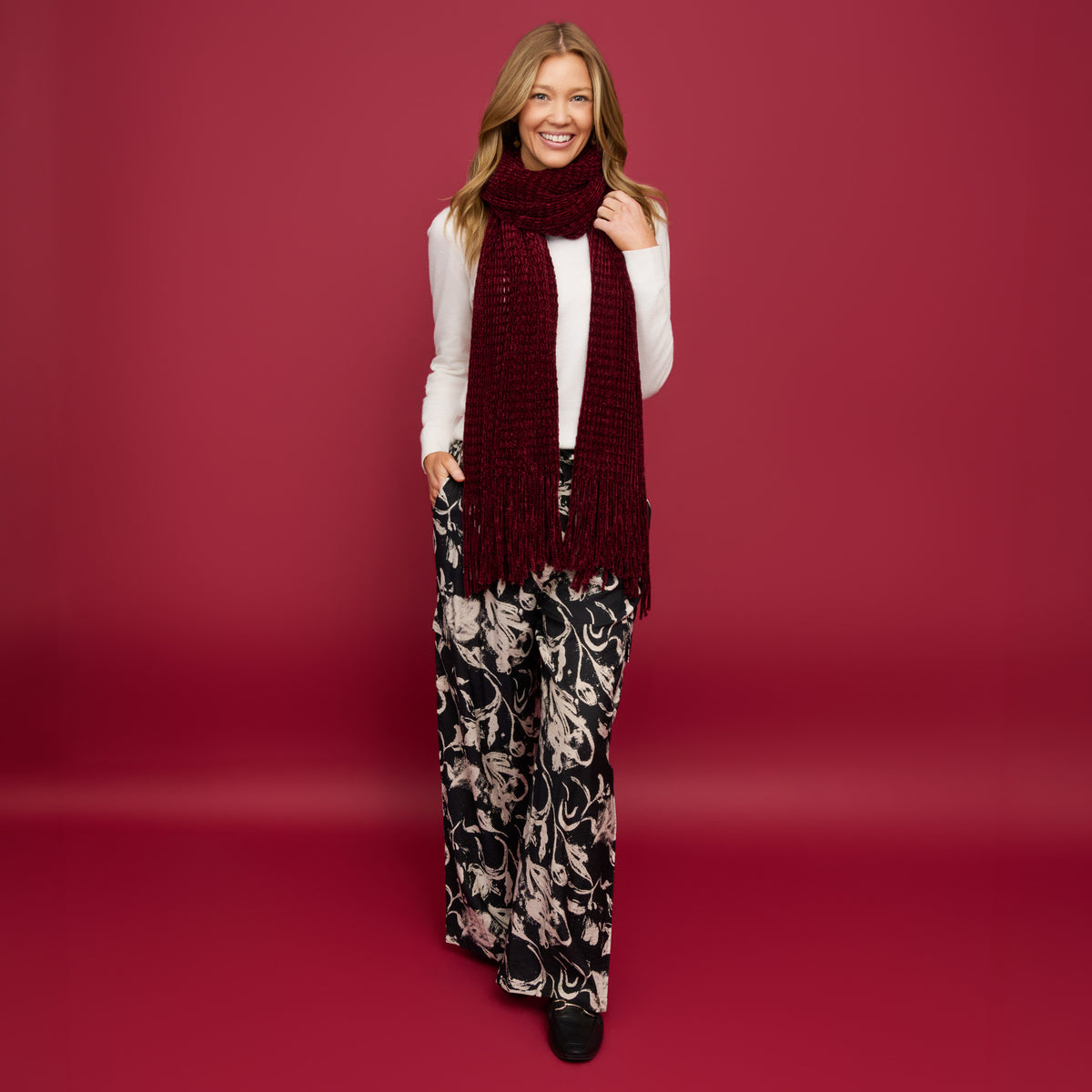 Chenille Fringe Scarf Charli Winter Wrap