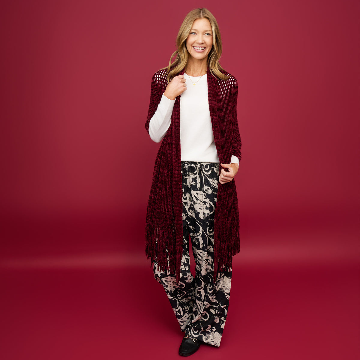 Chenille Fringe Scarf Charli Winter Wrap