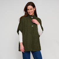 Cable Knit Poncho Mavi Sweater One Size Wrap