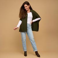 Cable Knit Poncho Mavi Sweater One Size Wrap