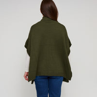 Cable Knit Poncho Mavi Sweater One Size Wrap